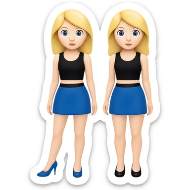 Change hair color to blonde, keep all other features the same, in emoji style with no background. sticker