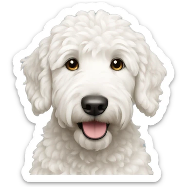 White golden doodle sticker