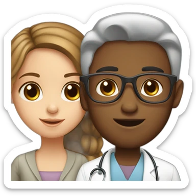 Jewish girl friendship with ophthalmologist Arabic boy sticker