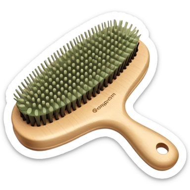 pastel olive Hairbrush sticker