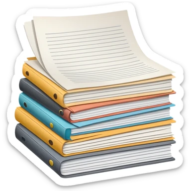 mac os mixed papers skeuomorphic sticker