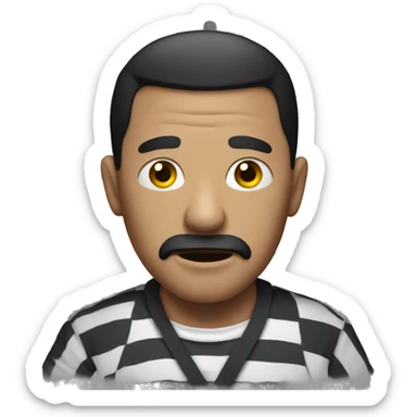 a scary prisoner sticker