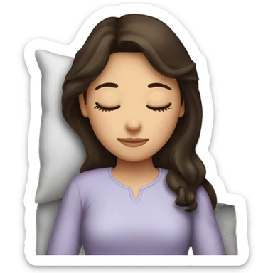 Brunette girl sleeping sticker