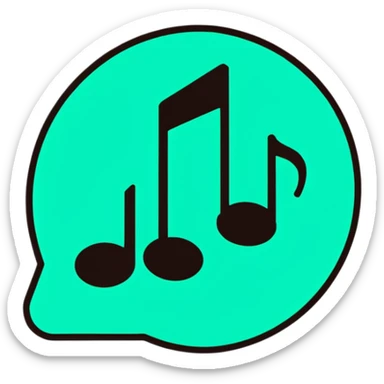 music streaming app icon sticker
