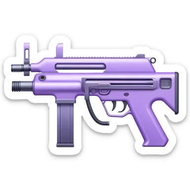 Pastel purple machine gun sticker