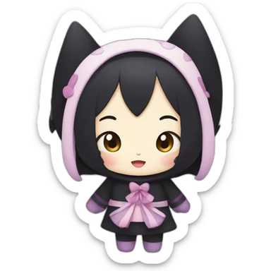 Kuromi from sanrio characters sticker