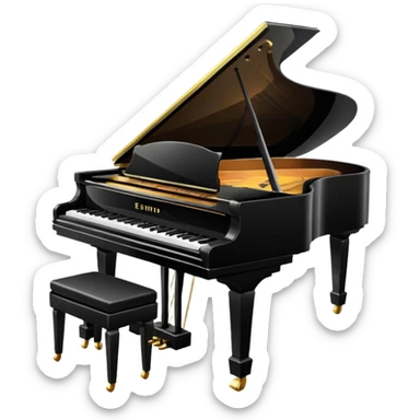 grand piano sticker