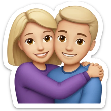 duas pessoas se abraçando  sticker