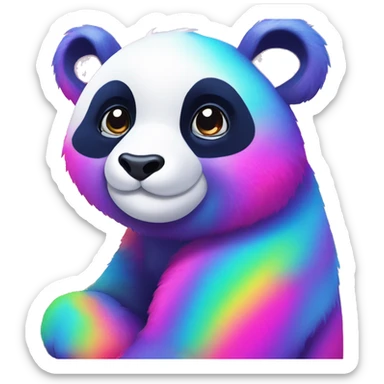 Lisa Frank panda sticker