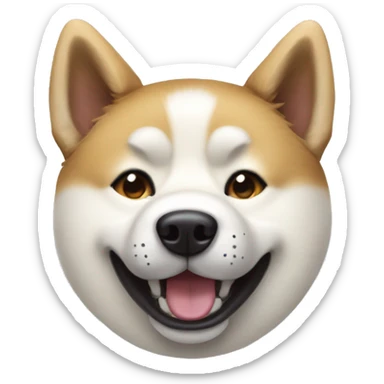 happy akita inu sticker