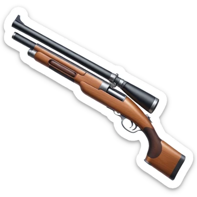 double barrel shotgun sticker