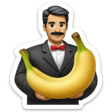 Plátano con queso sticker