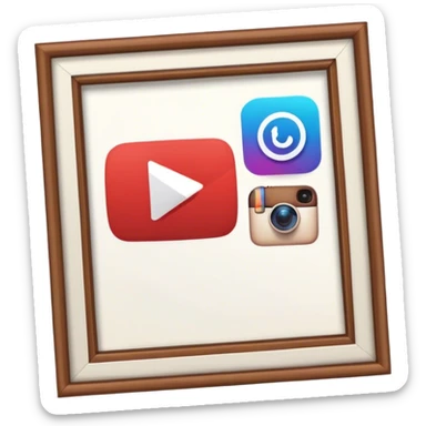 Youtube and instagram  sticker