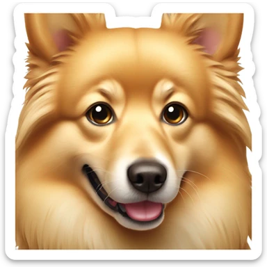 spitz dog golden sticker