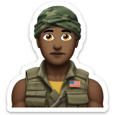 Rambo sleeping sticker