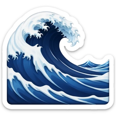 MAKE AN OCEAN WAVE LOOKS SCARY make it  500x500  sticker