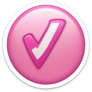 Pink check mark sticker