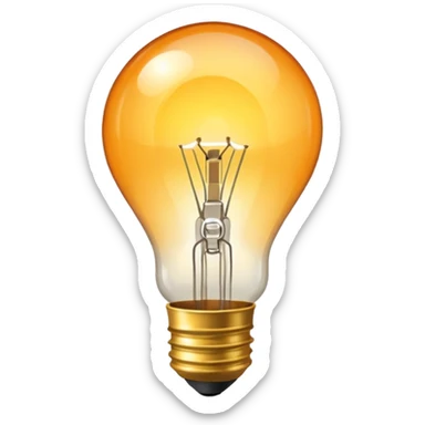 Bright lamp bulb sticker