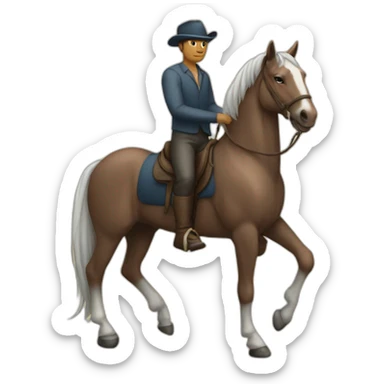 man with horse body instead of legs like the sagittarius zodiac symbol sticker