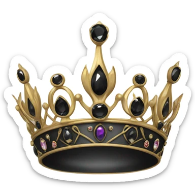 black crown sticker