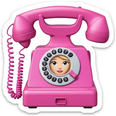 Barbie phone sticker