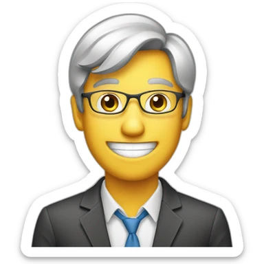 tax analyst smiling sticker