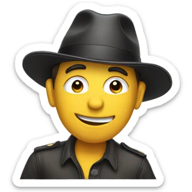 animated man tipping hat sticker