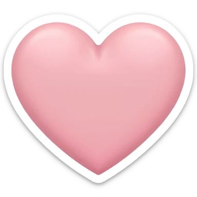 Cœur rose pastel emoji sticker