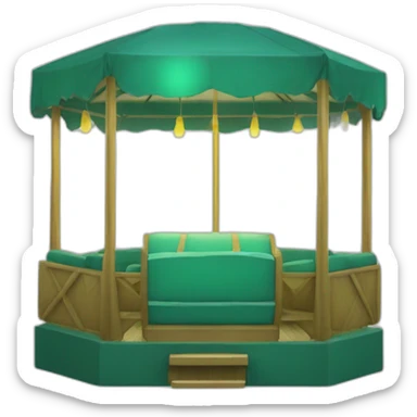 kawai leuchtent glitzer grün sticker