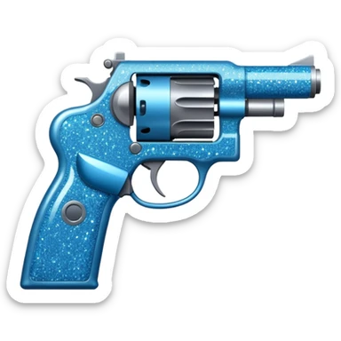 glitter blue cian gun sticker