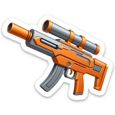 small futuristic missile rifle sticker