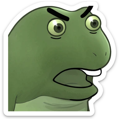 Scared face but funny  sticker