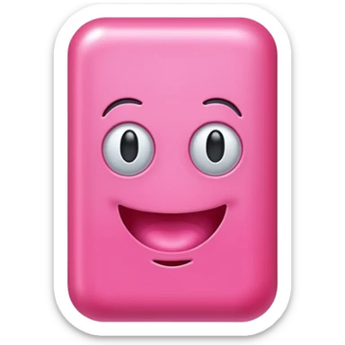 Chicle rosado rectangulo sticker