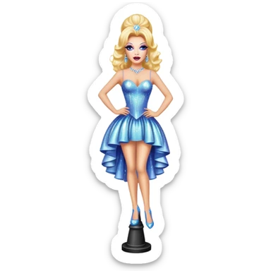 Drag queen on a pole sticker