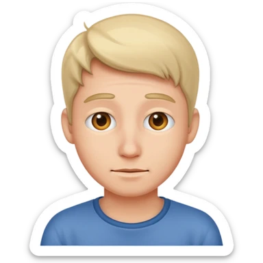 Tête timide homme sticker