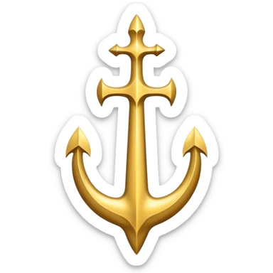 Ψ. This right here, make the middle bar longer looking like a trident sticker