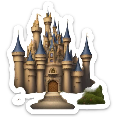 Beauty and the beast castle sticker