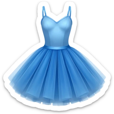 cinematic-realistic-blue-tutu,-layers-of-fine,-soft-tulle-forming-a-voluminous-and-airy-skirt,-delicate-folds-catching-the-light,-slightly-frayed-edges-adding-authenticity,-glowing-softly-with-a-warm-and-ethereal-elegance sticker