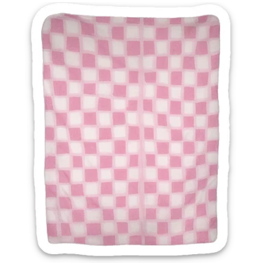 pink and white picnic pattern blanket sticker