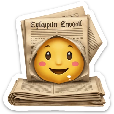 Vintage newspaper sticker