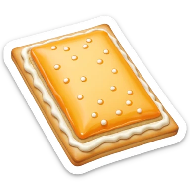 Pop tart with orange icing sticker