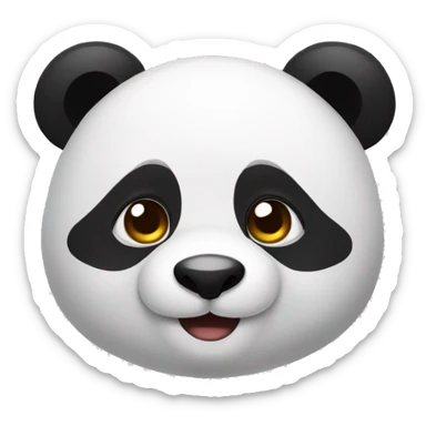 Generate a cute panda sticker