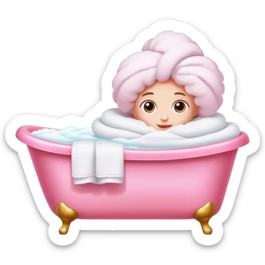luxury pink bathtub sticker