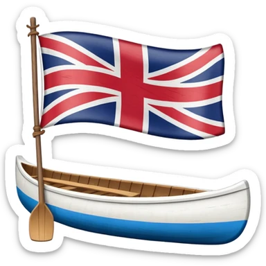 New England flag with a red backgournd white canot sticker