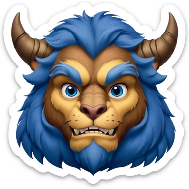 Beast beauty and the beast Disney face sticker