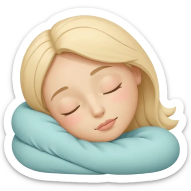 minimal flat emoji of a relaxed sleepy face,
closed eyes with soft curve,
peaceful expression,
gentle warm pastel colors,
calm wellness aesthetic,
no cartoon sleep symbols,
transparent background,
vector style
 sticker
