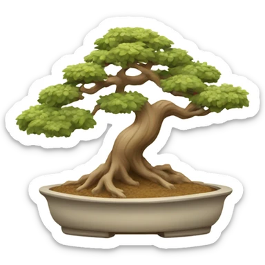 Beige bonsai tree  sticker
