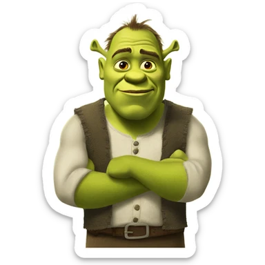Shrek with long nails sticker