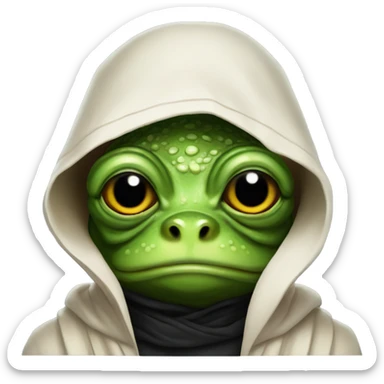 Frog as a sith lord sticker