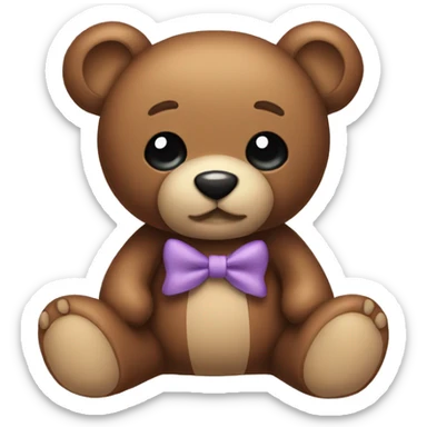 Teddy bow sticker